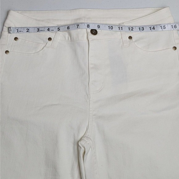 Matilda Jane Jeans 12 Ivory Off-White Skinny Stretch Classic Mid Rise Slimming - Picture 6 of 12